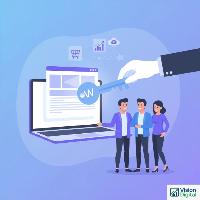 Site web clé en main Vision Digital remise des clés client