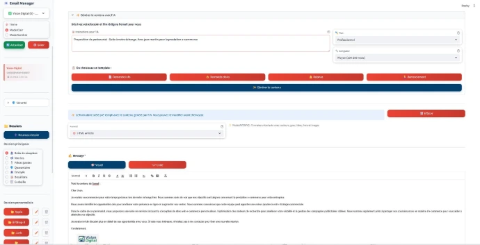 Réponse IA Assistant IA Local Vision DIgital Bapaume
