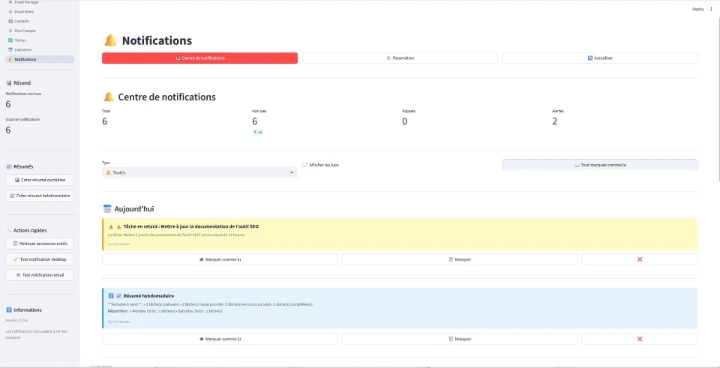 Sélection rapide parmi les 15+ outils IA disponibles dans le chat Assistant IA Local Vision DIgital Bapaume