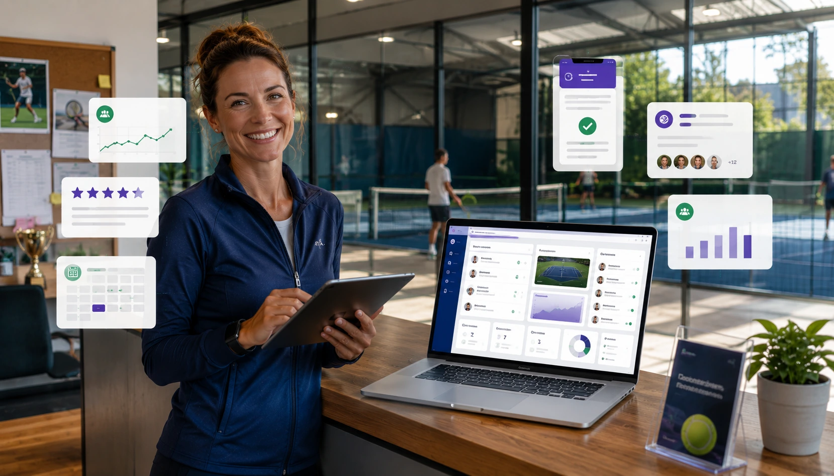 Élise, club de tennis
