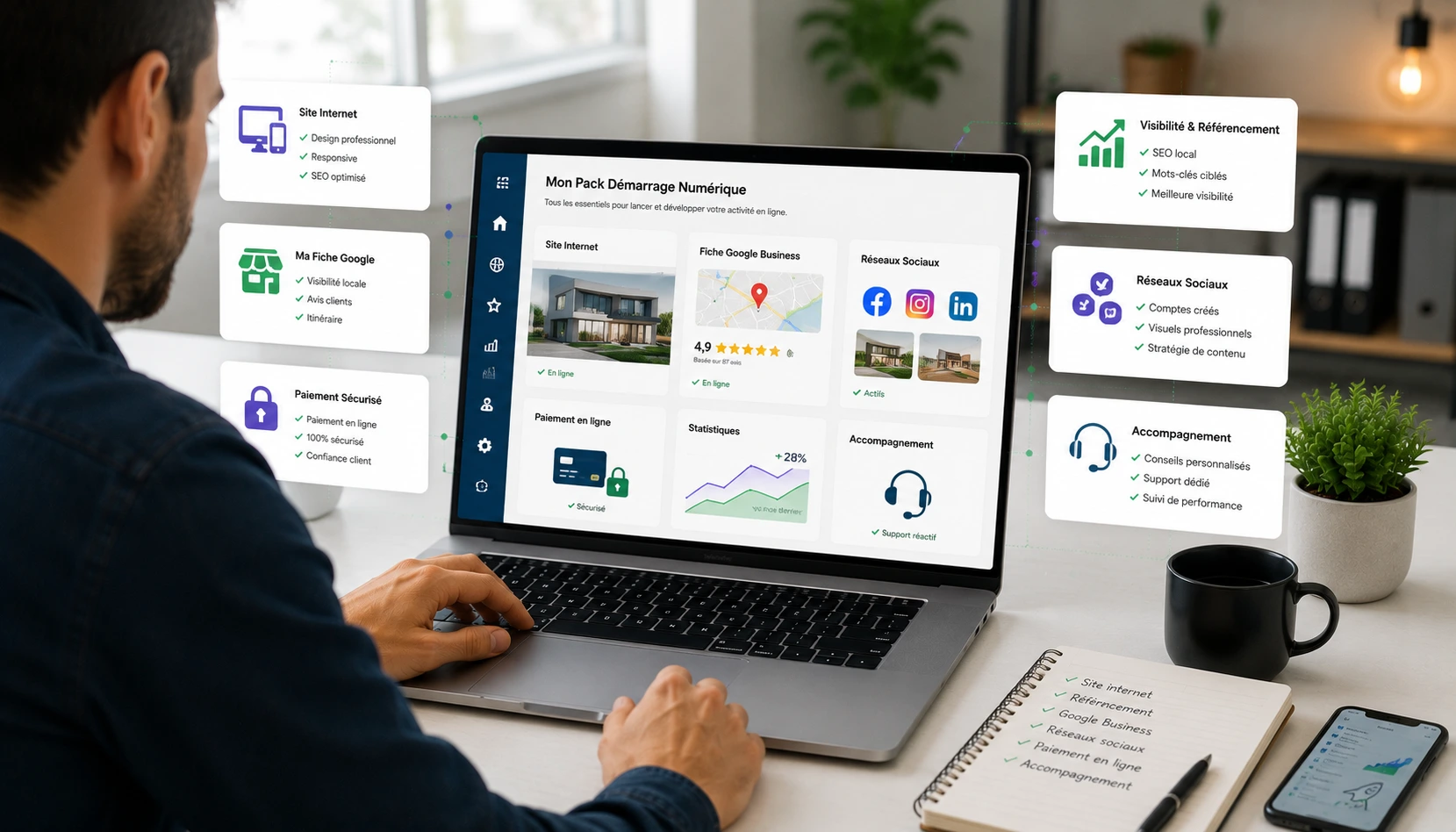 Pack Démarrage Numérique pour PME — site web Odoo, fiche Google Business et première campagne marketing