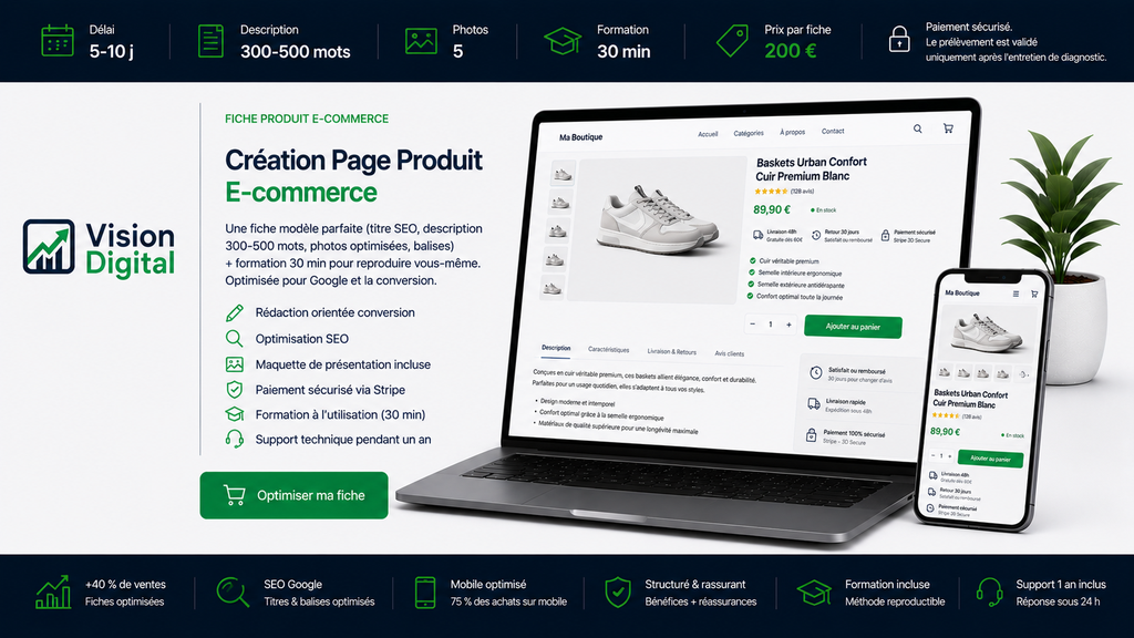 service creation page produit ecommerce vision digital - rédaction SEO pour PME Bapaume