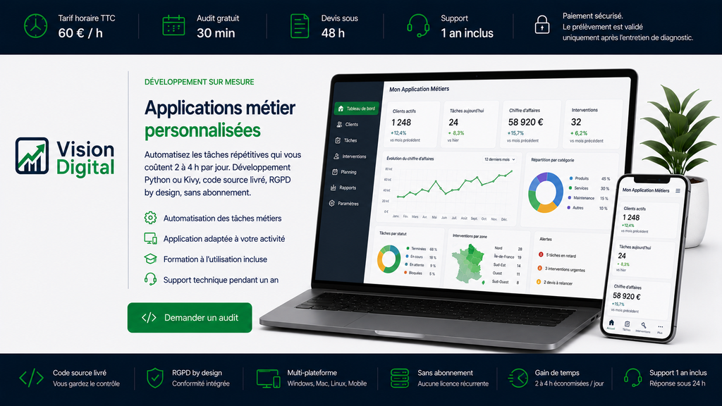 Applications métier personnalisées